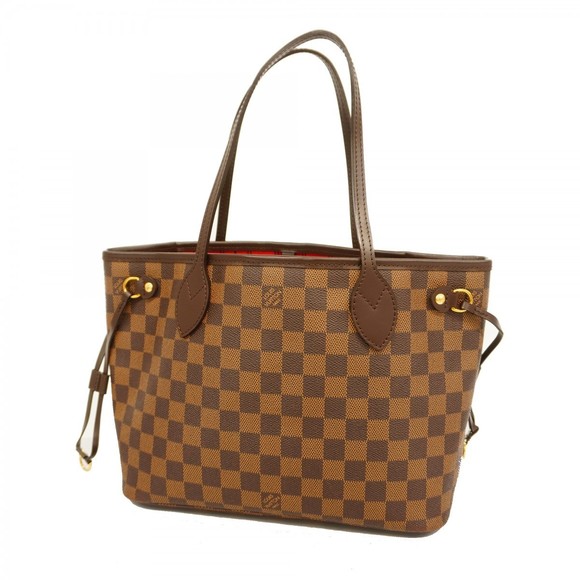 Louis Vuitton Neverfull Bag Tote Ebene Damier PM Brown - Picture 1 of 9